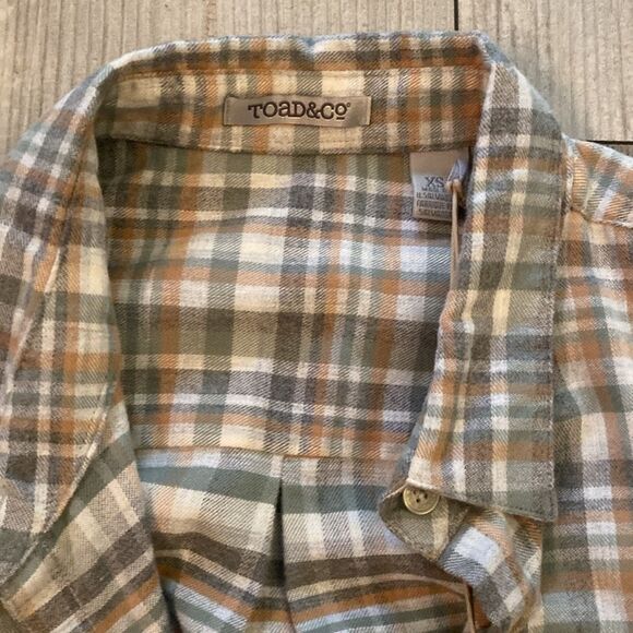 Toad & Co Organic Cotton Flannel Women’s Size XS - Picture 5 of 7